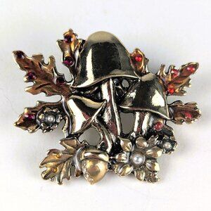 Fall Forest Mushroom Brooch
